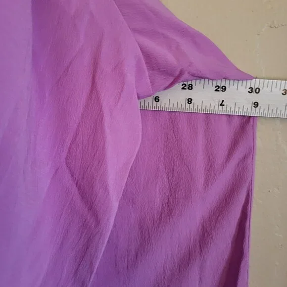 2 for $30 Catherine's Blouse Women's‎ 3X Purple Button Up V Neck Boho NEW - Picture 7 of 8